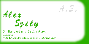 alex szily business card